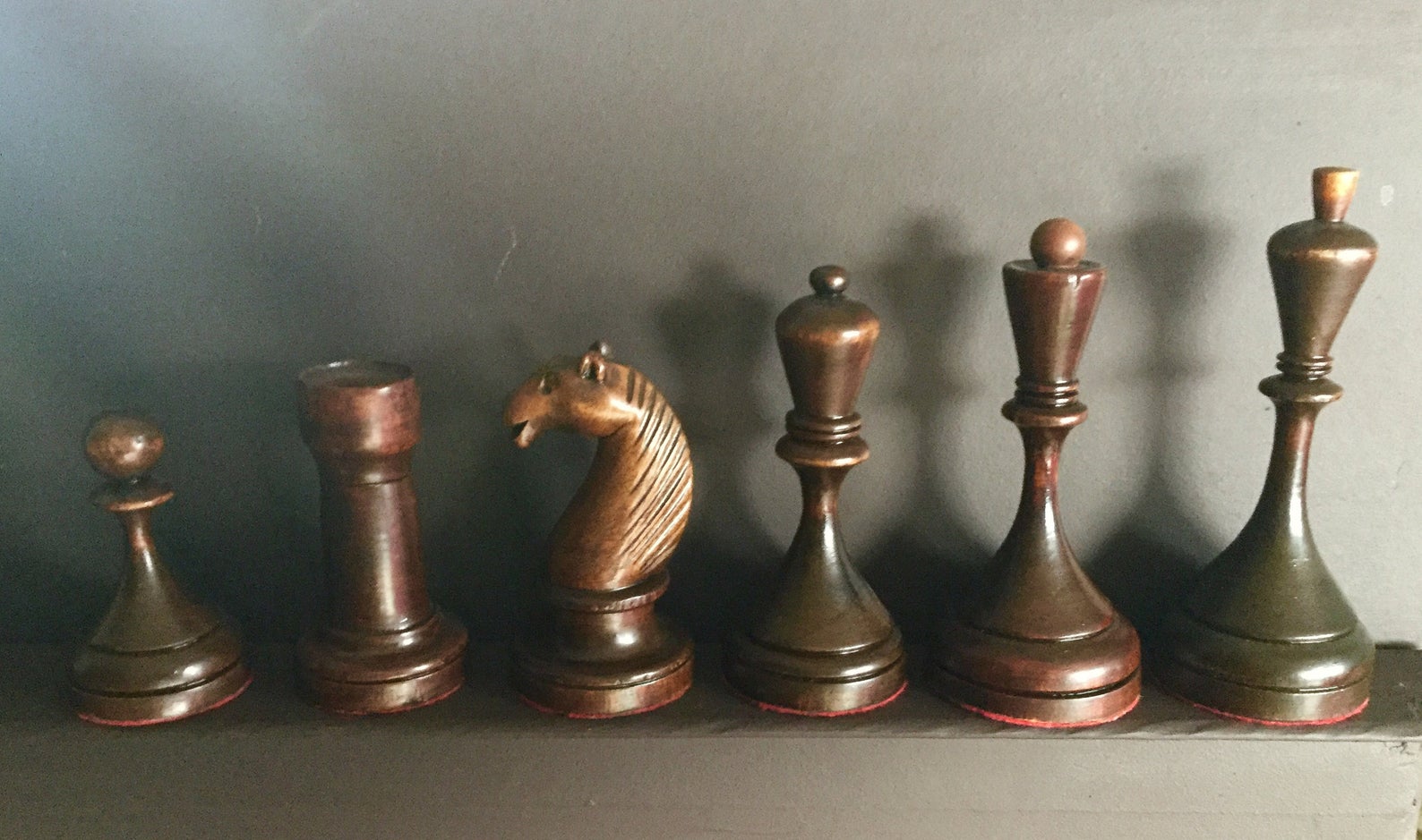 1933 Botvinnik Flohr-I Soviet Chess Set- Chess Pieces Only - Ebonised