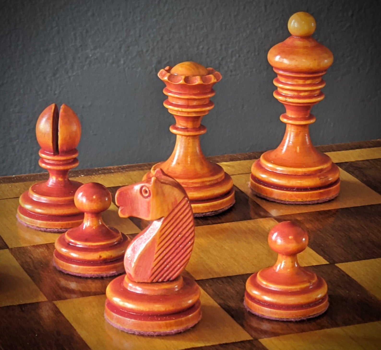 The Circa 1930 German Knubbel Vintage Luxury Chess Pieces - 3.5