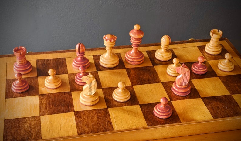 The Circa 1930 German Knubbel Vintage Luxury Chess Pieces - 3.5