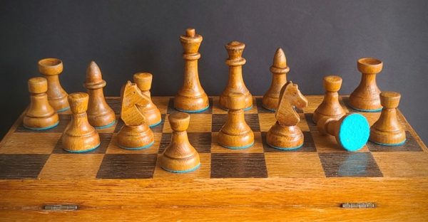 The Legionnaires Chess Set White Pieces on Board