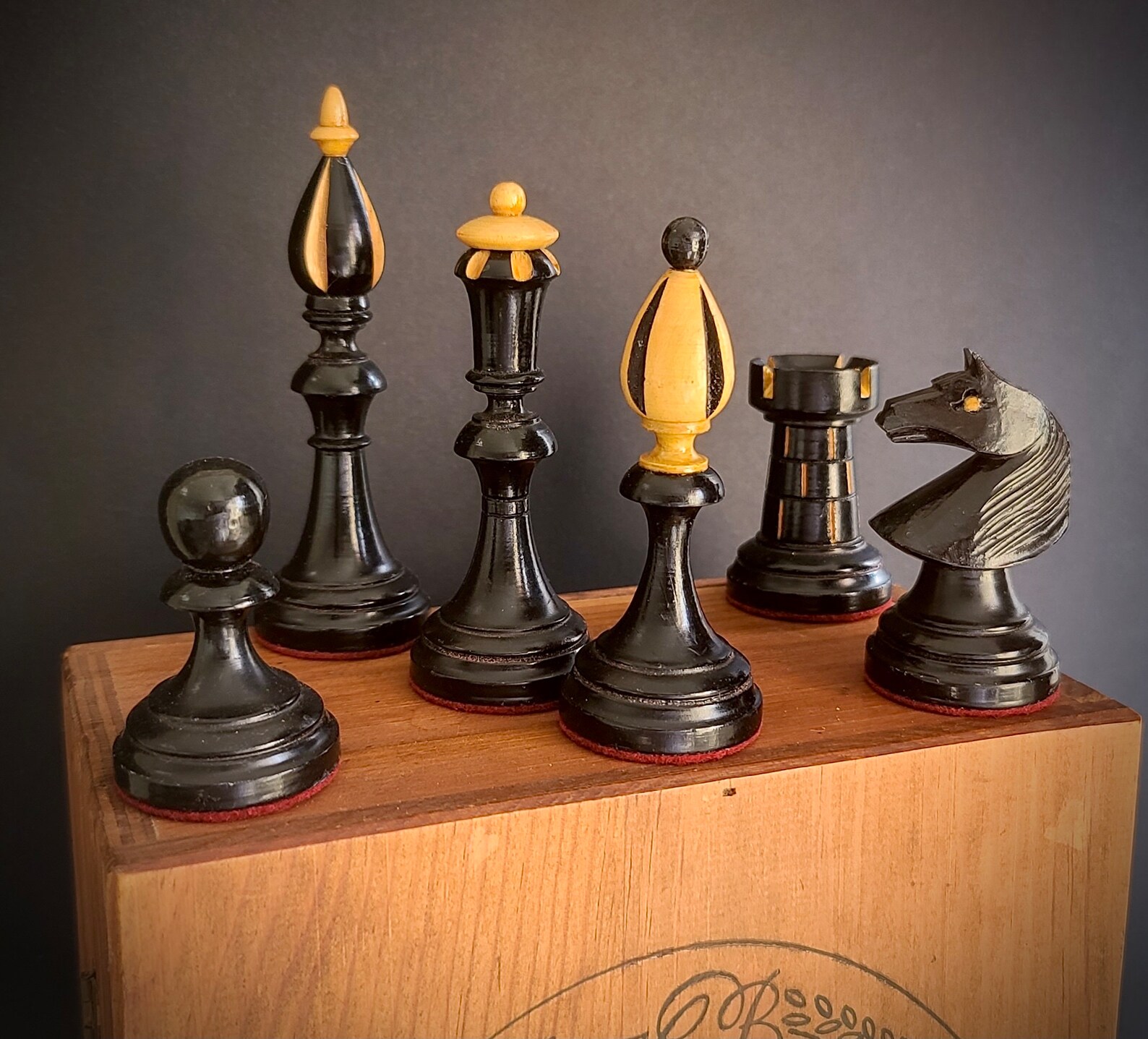  Reproduced 90s French Chavet Championship Tournament Chess  Pieces V2.0 in Sheesham/Box Wood - 3.6 King : Handmade Products