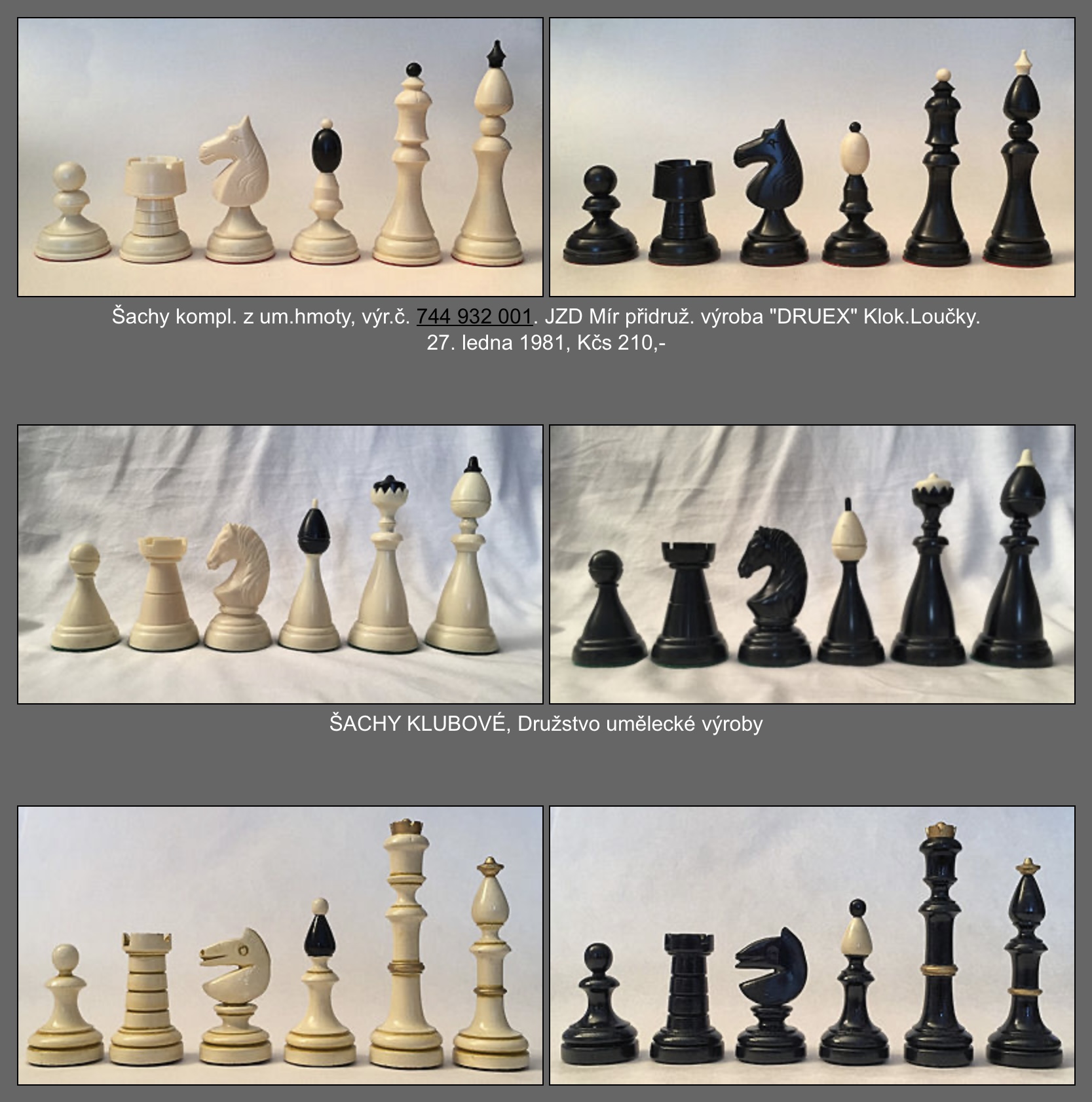 *SOLD* The Bohemian Club: Vintage ‘Sachy Klubove’ Czech Plastic Chess Set, c.1985 - Image 10